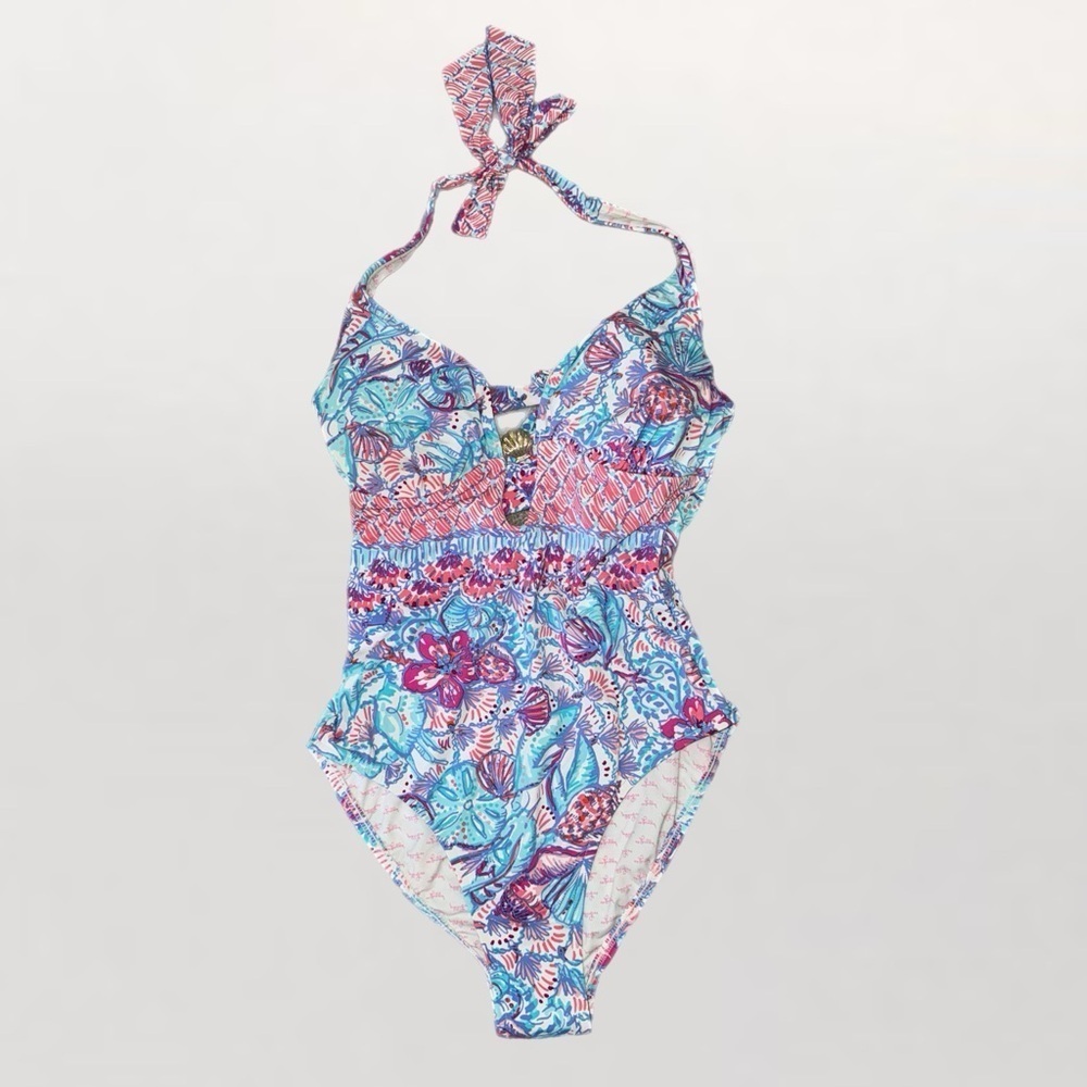 Lilly Pulitzer The Seafarer NWOT Seashell Swim Suit XS - Picture 3 of 8